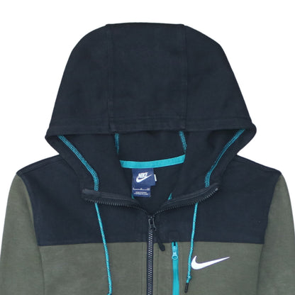 Mens UK Size S Nike Green Full Zip Hoodie