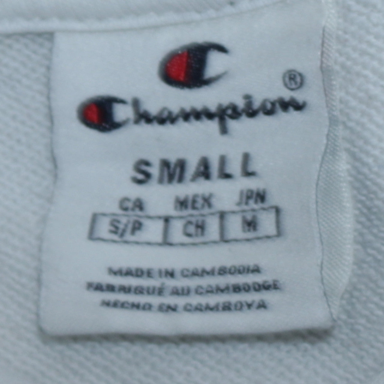 Mens UK Size S Champion White Pullover Hoodie