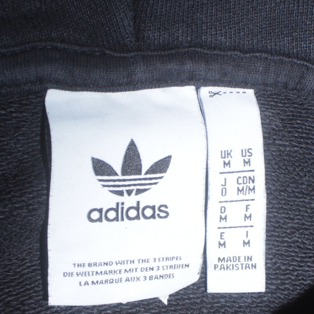 Mens UK Size M adidas Black Pullover Hoodie