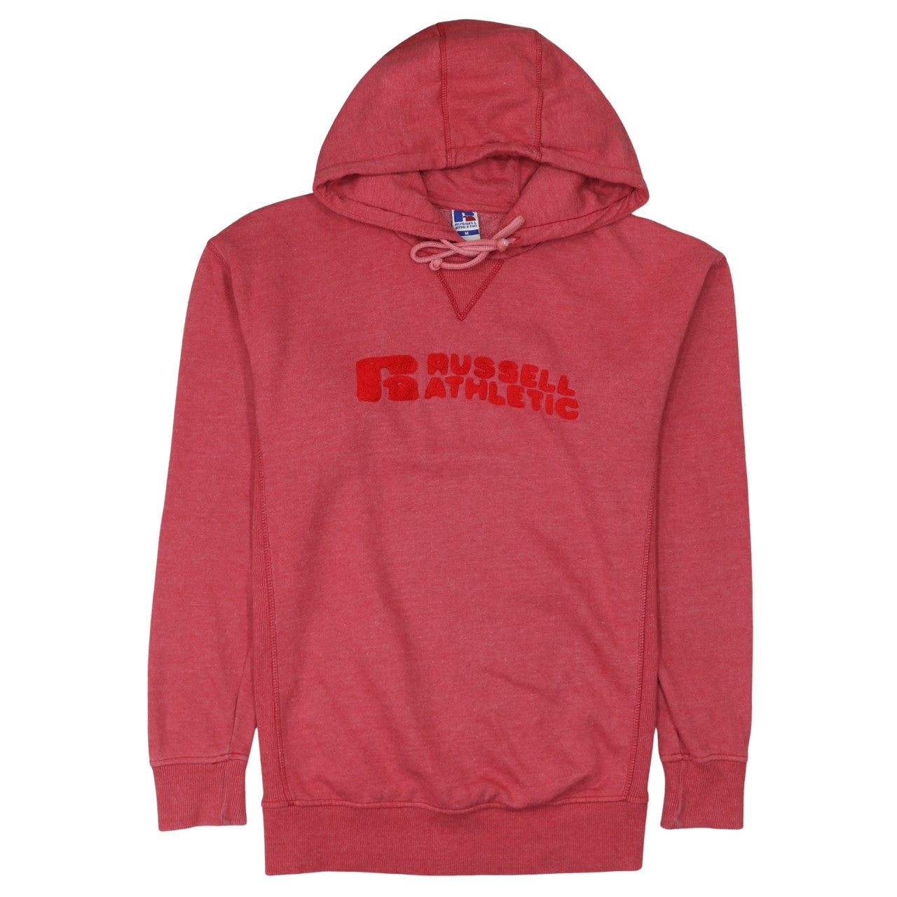 Mens UK Size M Russell Athletic Red Pullover Hoodie
