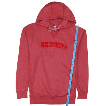 Mens UK Size M Russell Athletic Red Pullover Hoodie