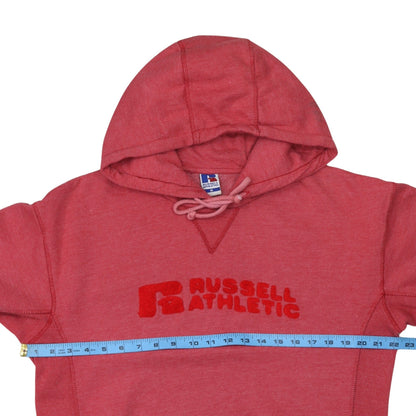 Mens UK Size M Russell Athletic Red Pullover Hoodie