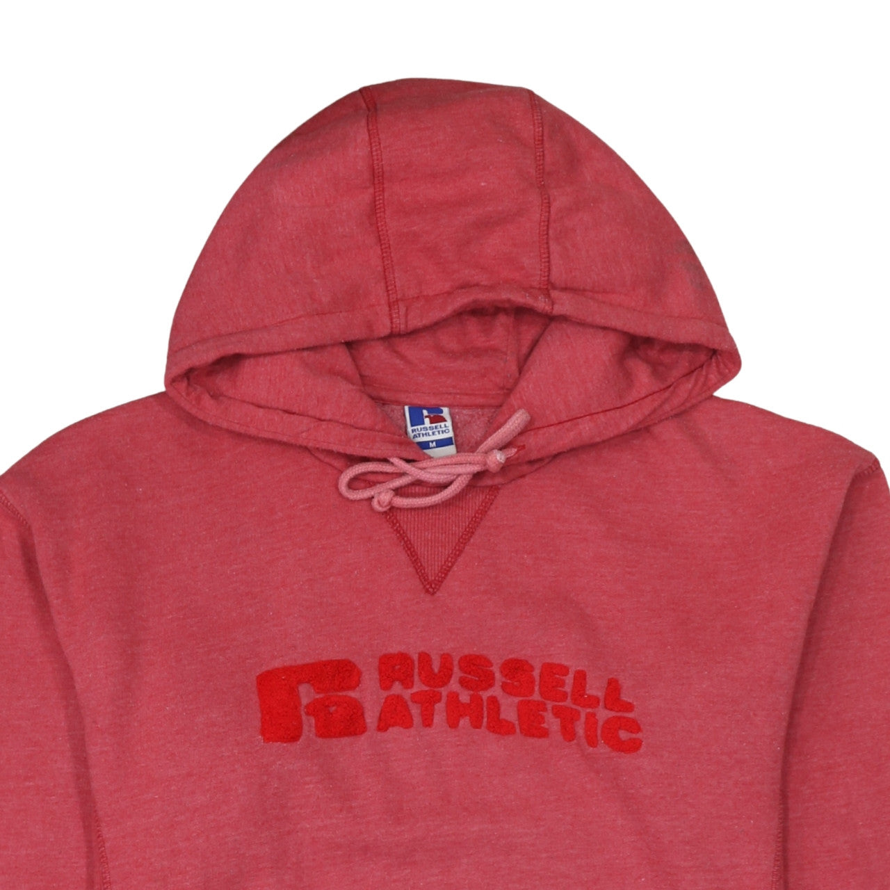 Mens UK Size M Russell Athletic Red Pullover Hoodie