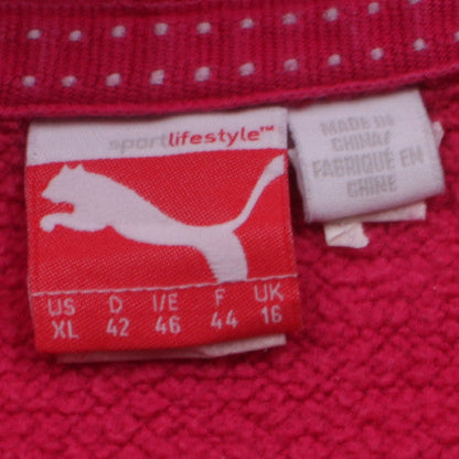 Womens UK Size 16 PUMA Red Pullover Hoodie