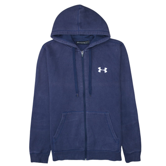 Mens UK Size L Under armour Blue Full Zip Hoodie