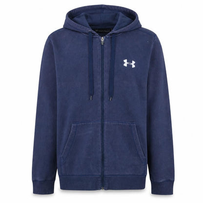 Mens UK Size L Under armour Blue Full Zip Hoodie