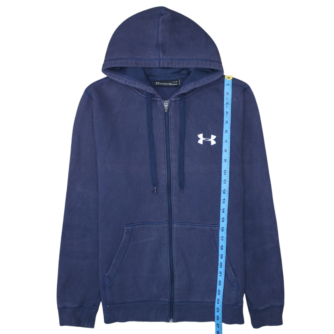 Mens UK Size L Under armour Blue Full Zip Hoodie