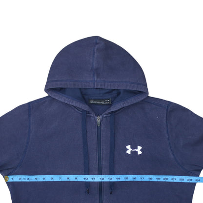 Mens UK Size L Under armour Blue Full Zip Hoodie