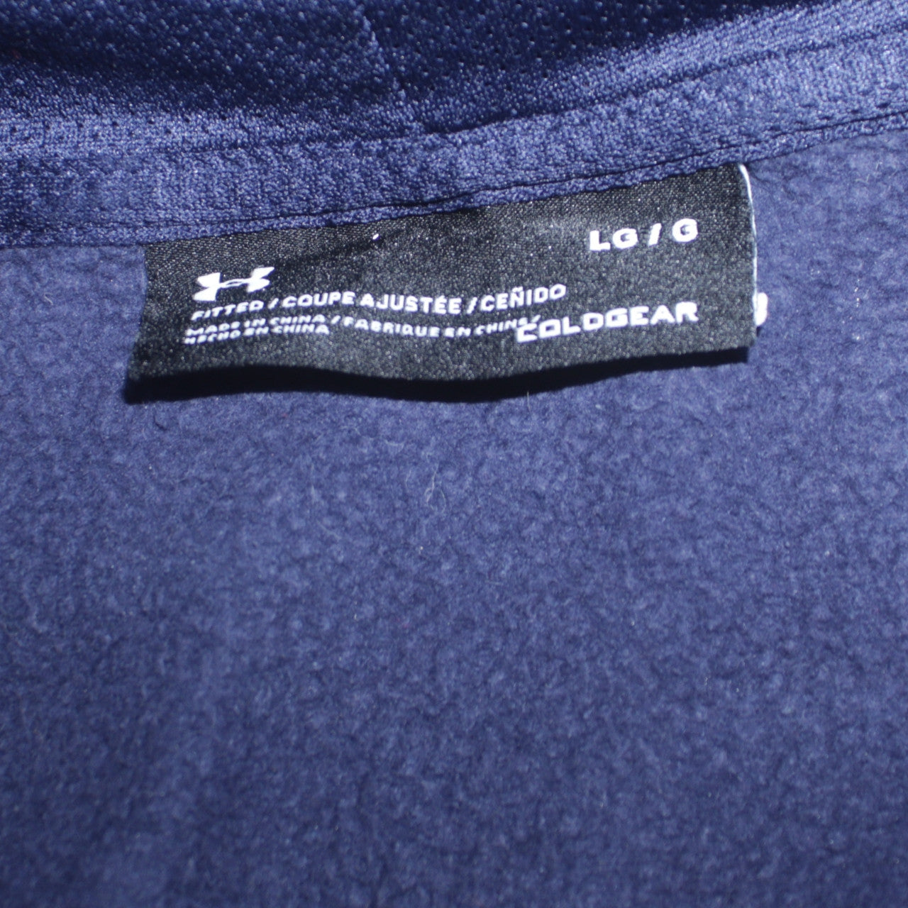 Mens UK Size L Under armour Blue Full Zip Hoodie