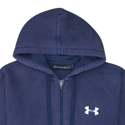 Mens UK Size L Under armour Blue Full Zip Hoodie