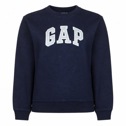 Gap Womens Navy Blue Logo Pullover Sweatshirt Size M
