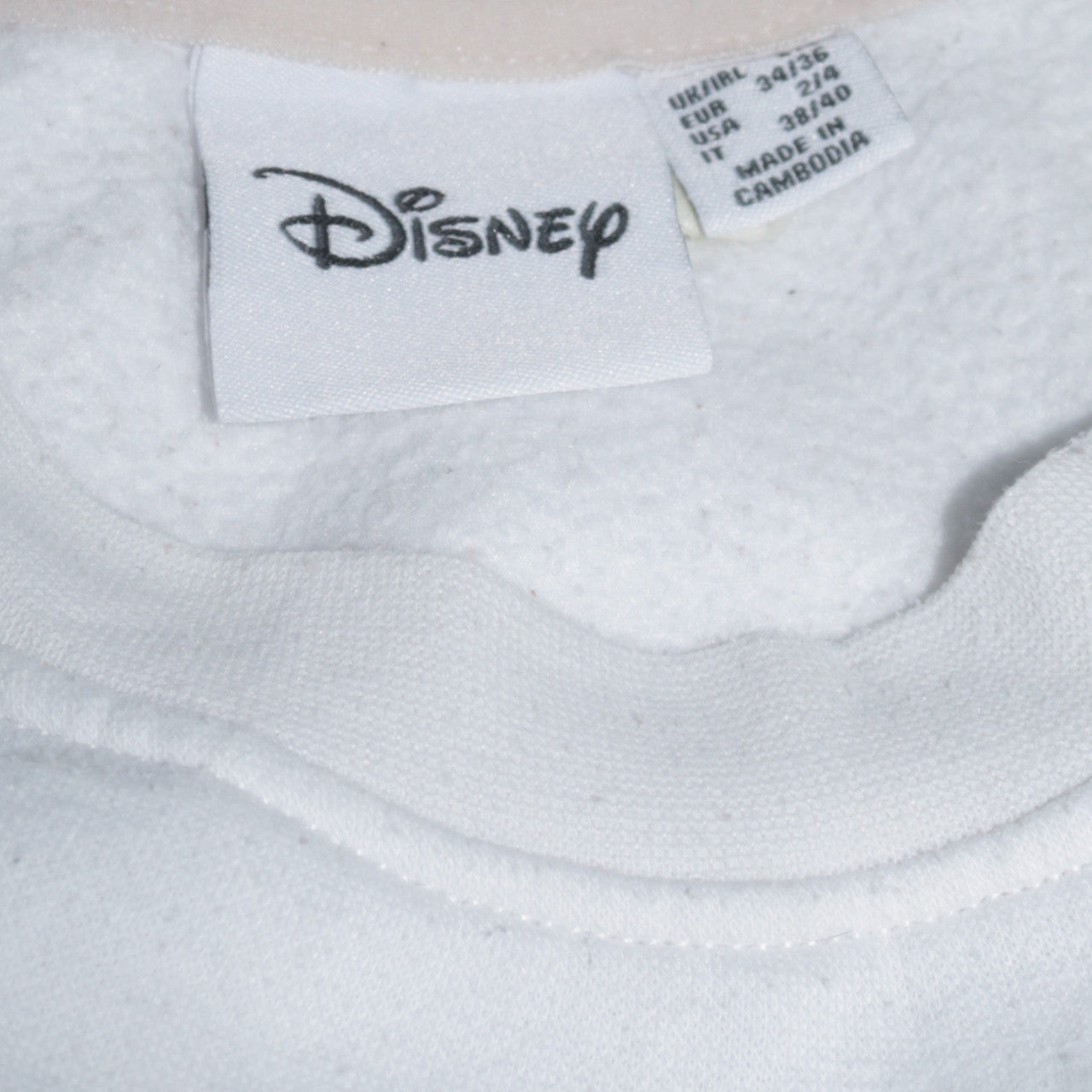 Womens UK Size S Disney White Pullover Sweatshirt