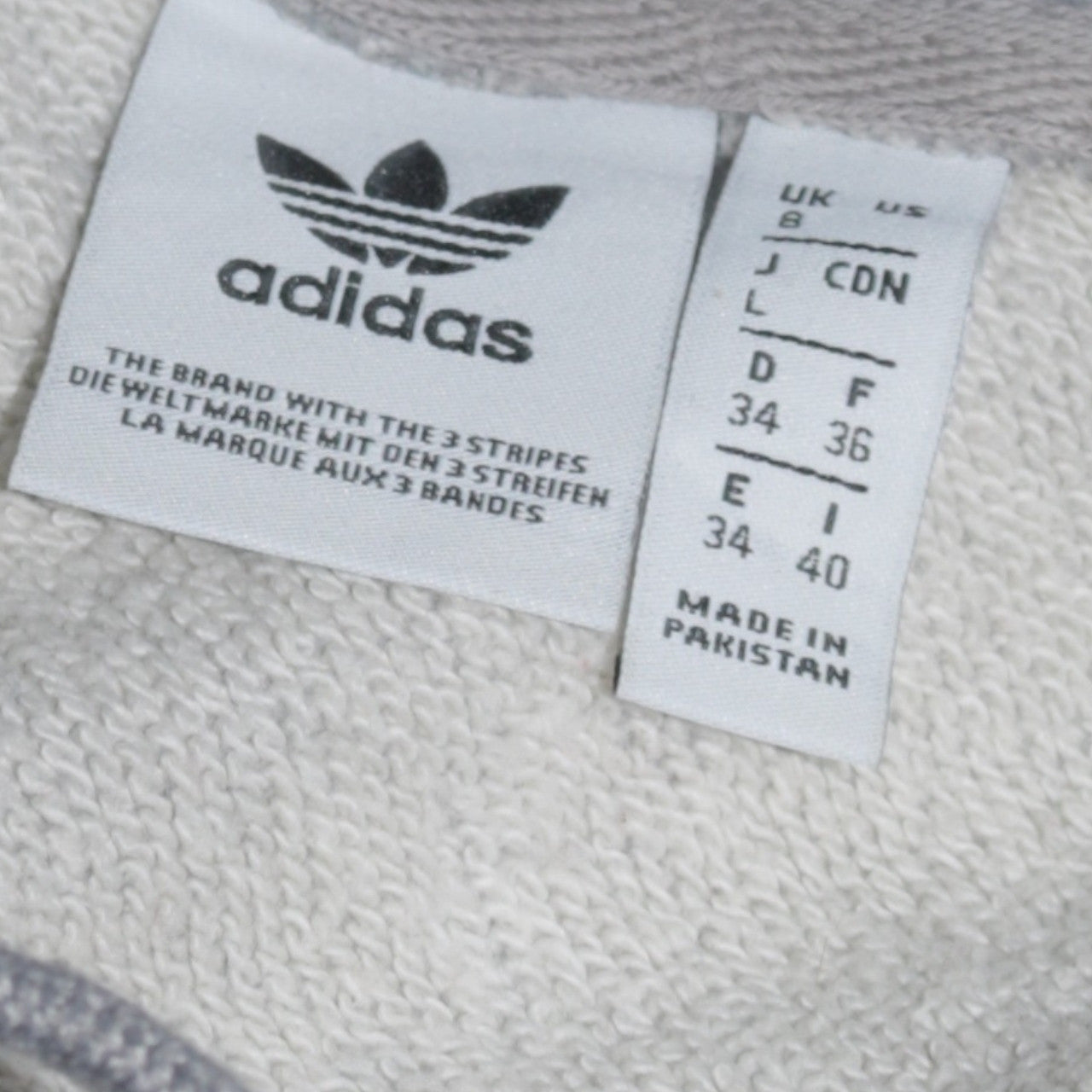 Womens UK Size 8 adidas Grey Pullover Hoodie