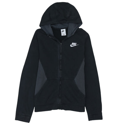 Nike Boys Black XL Full Zip Fleece Hoodie with Logo