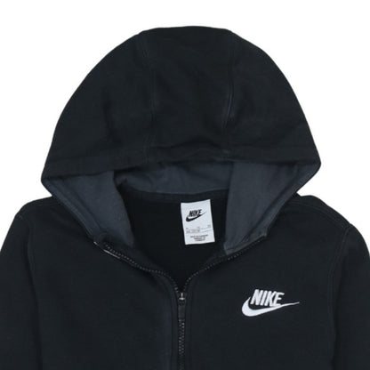 Nike Boys Black XL Full Zip Fleece Hoodie with Logo
