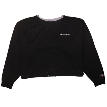 Womens UK Size XL Champion Black Pullover Sweatshirt