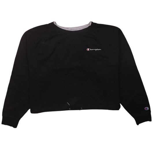 Womens UK Size XL Champion Black Pullover Sweatshirt