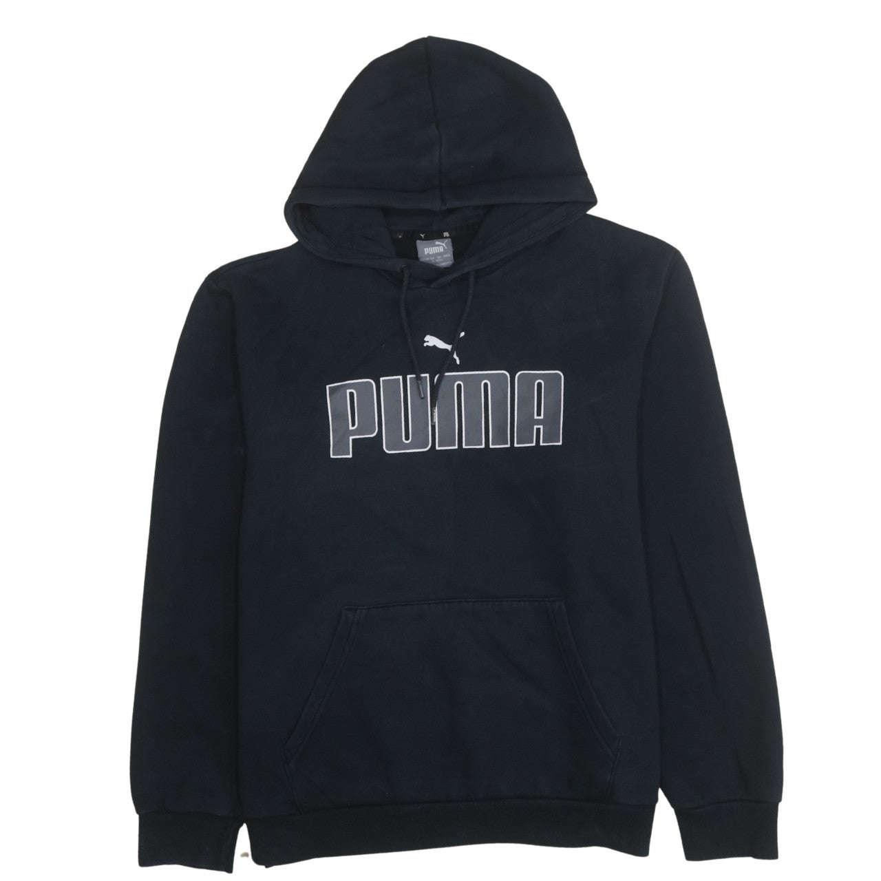 Mens UK Size L PUMA Black Pullover Hoodie