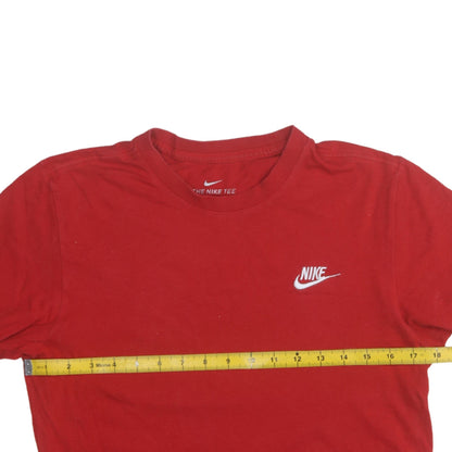 Nike Men's Red Crew Neck Short Sleeve Cotton T-Shirt XS