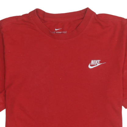 Nike Men's Red Crew Neck Short Sleeve Cotton T-Shirt XS