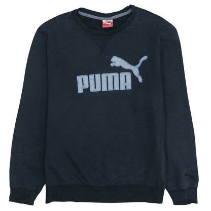 Mens UK Size M PUMA Black Pullover Sweatshirt