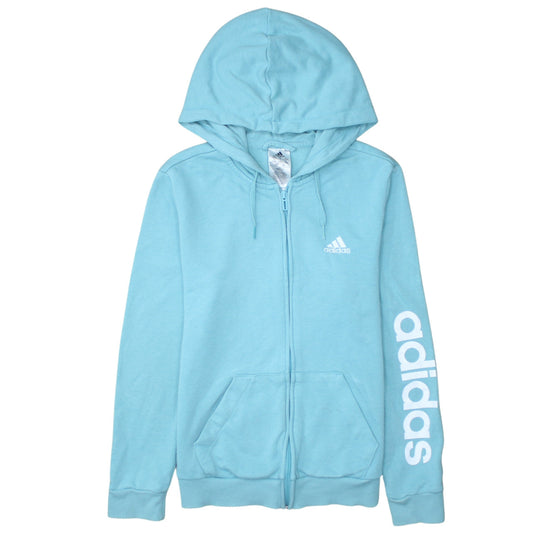 Womens UK Size S adidas Blue Full Zip Hoodie