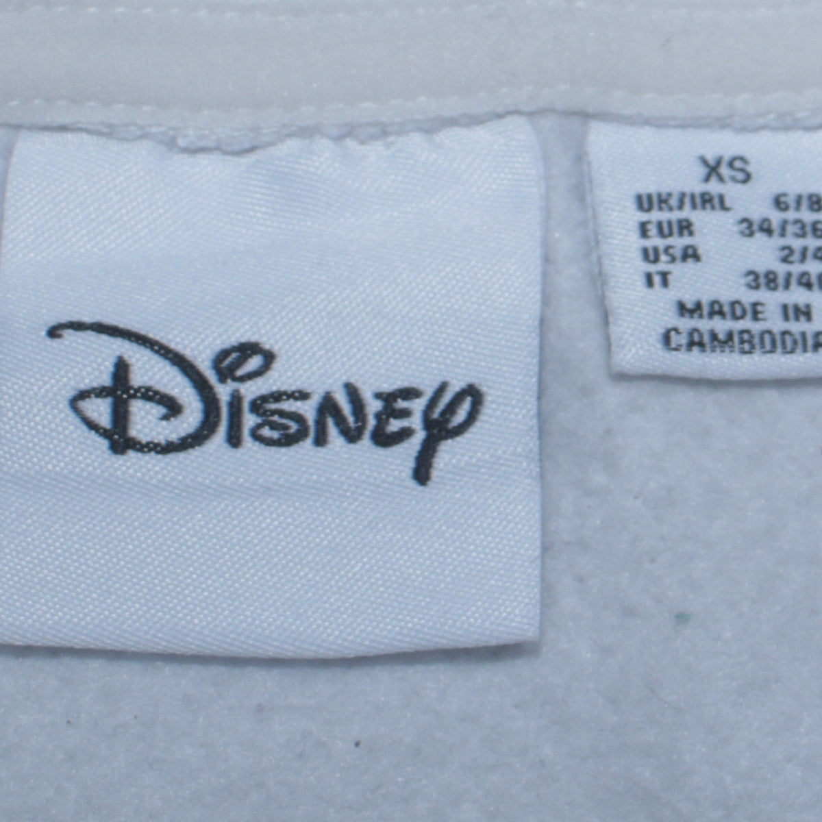 Womens UK Size XS Disney White Pullover Hoodie