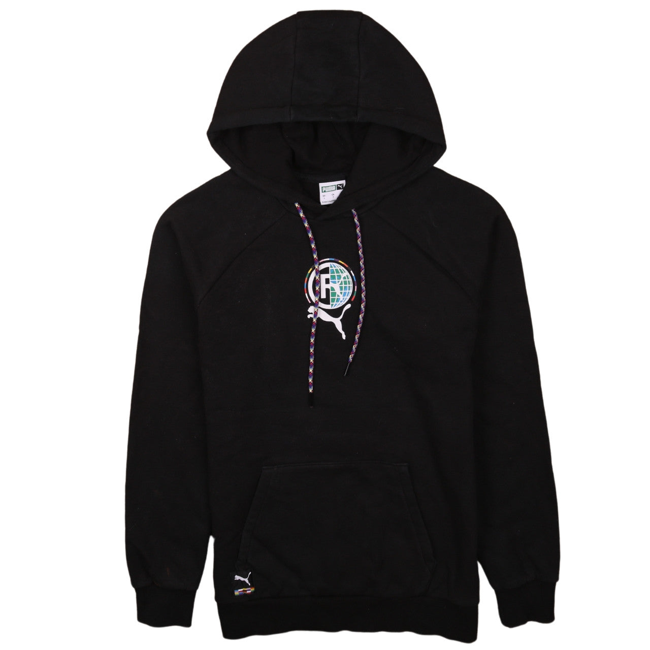 Mens UK Size S PUMA Black Pullover Hoodie