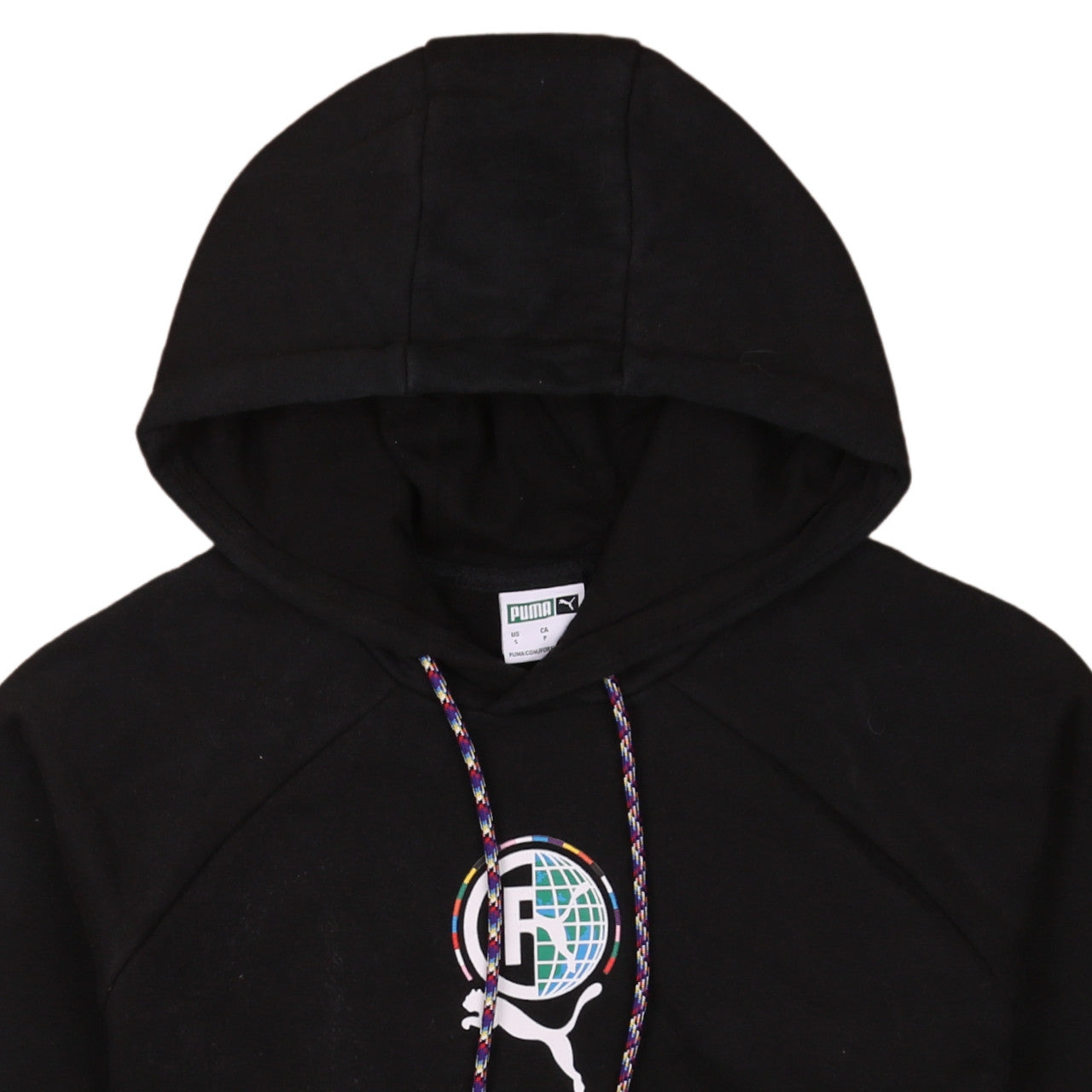 Mens UK Size S PUMA Black Pullover Hoodie