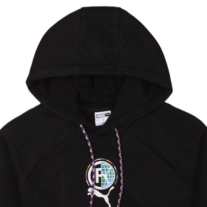 Mens UK Size S PUMA Black Pullover Hoodie