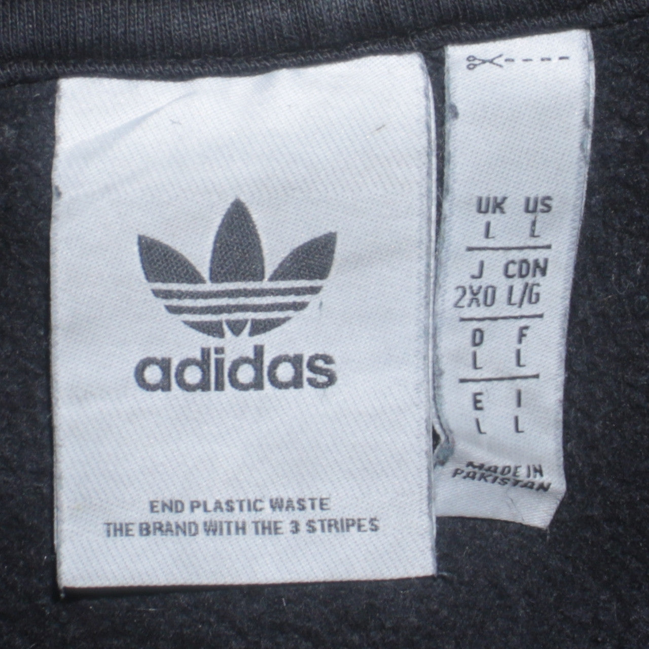 Mens UK Size L adidas Black Pullover Hoodie