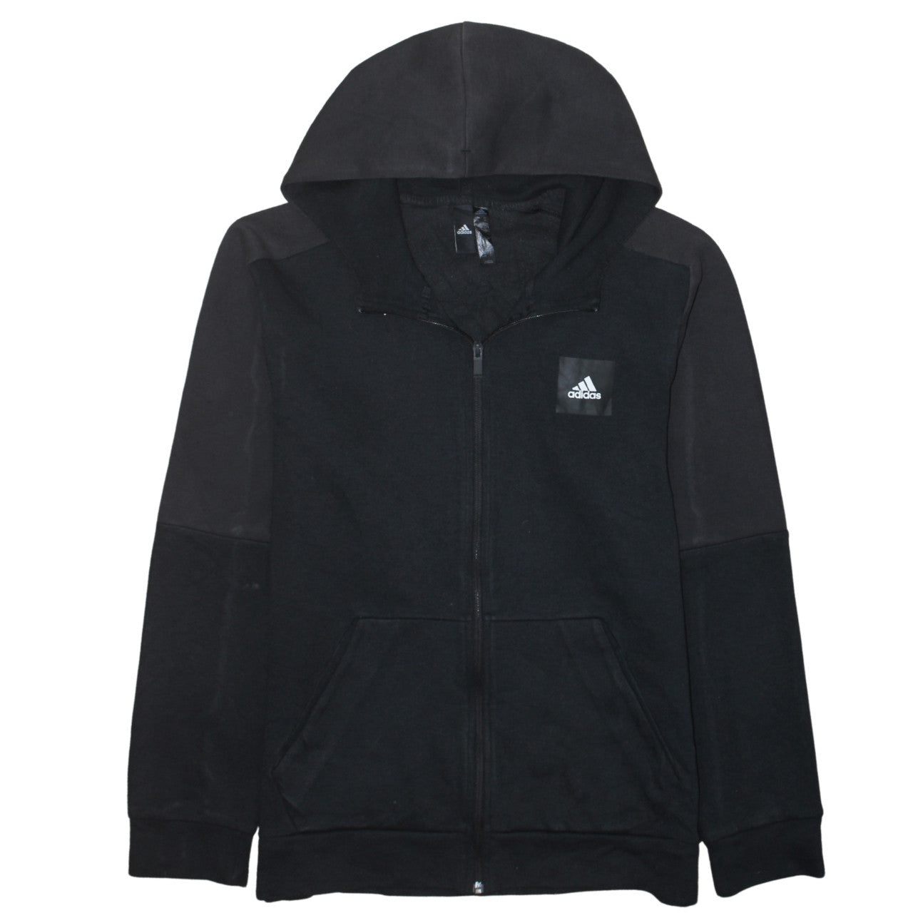 Mens UK Size M adidas Black Full Zip Hoodie