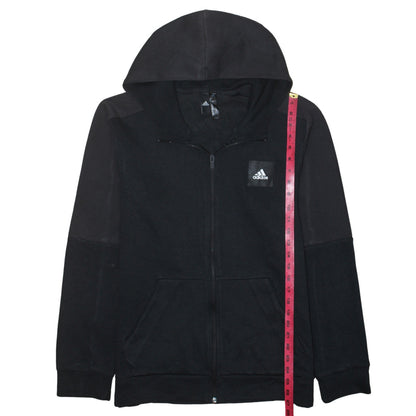 Mens UK Size M adidas Black Full Zip Hoodie
