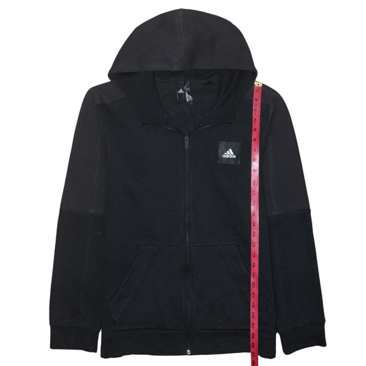Mens UK Size M adidas Black Full Zip Hoodie
