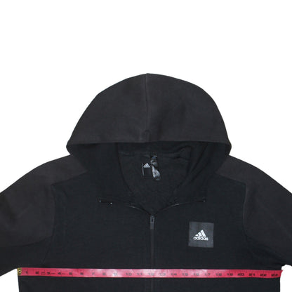 Mens UK Size M adidas Black Full Zip Hoodie