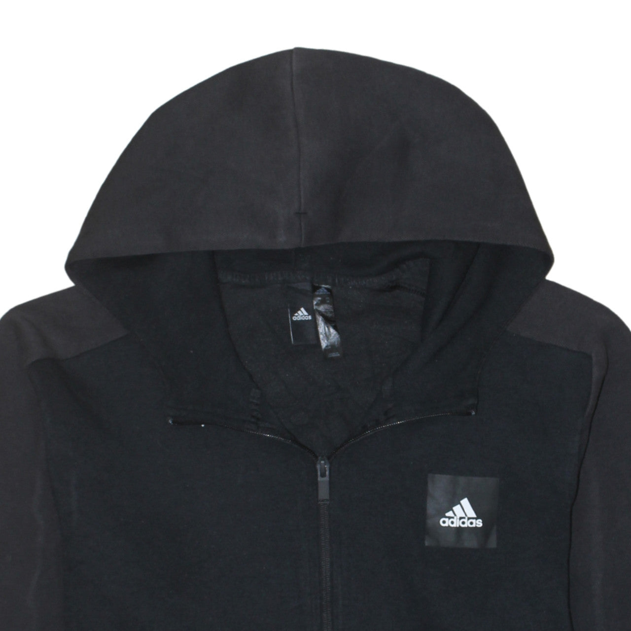 Mens UK Size M adidas Black Full Zip Hoodie