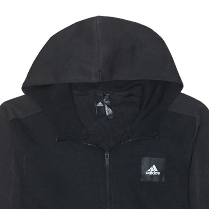 Mens UK Size M adidas Black Full Zip Hoodie