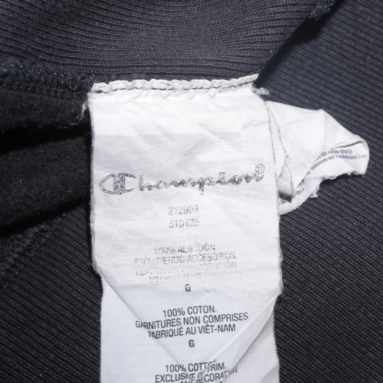 Mens UK Size L Champion Black 1/2 Zip Hoodie