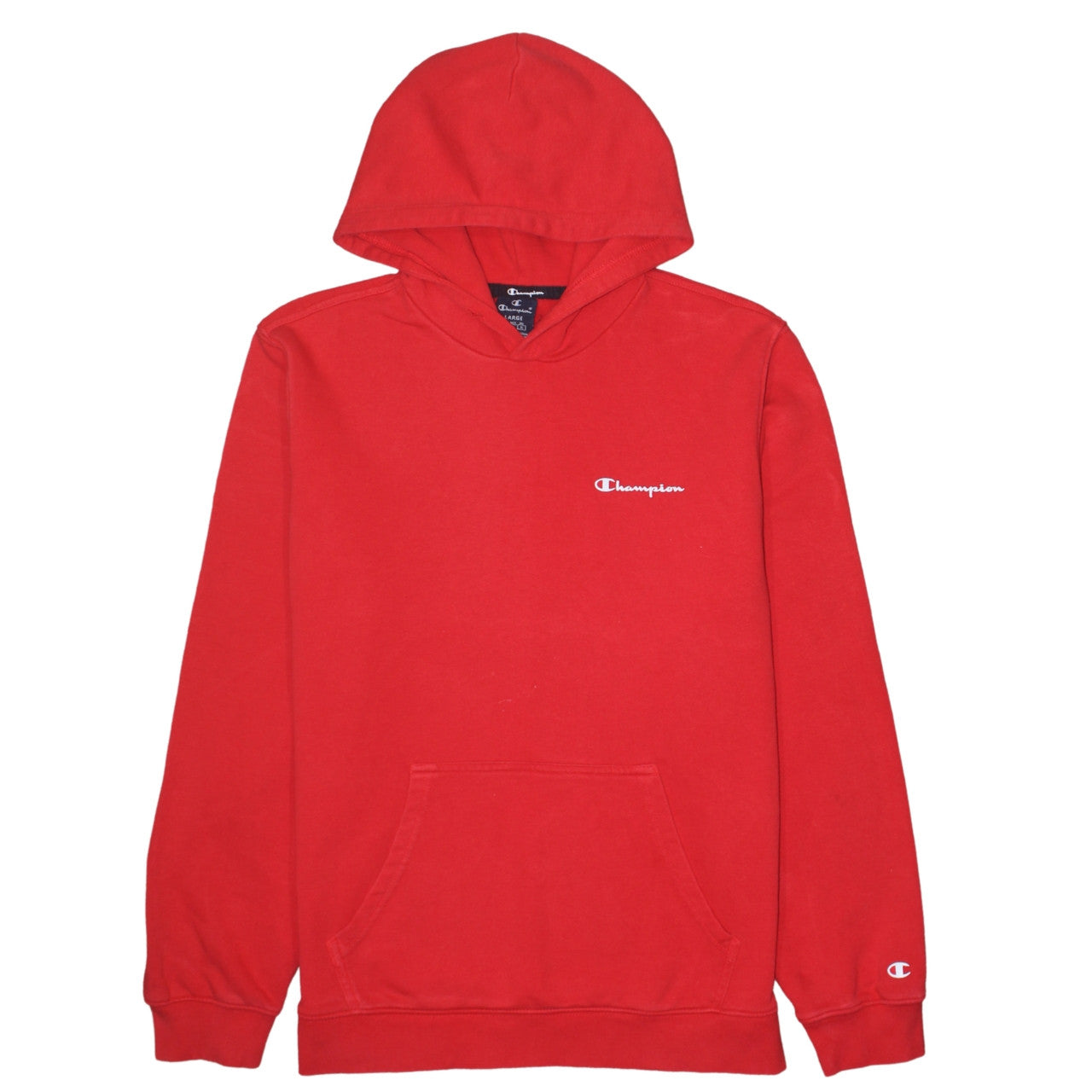 Mens UK Size L Champion Red Pullover Hoodie
