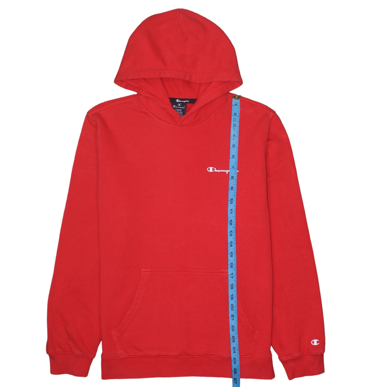 Mens UK Size L Champion Red Pullover Hoodie