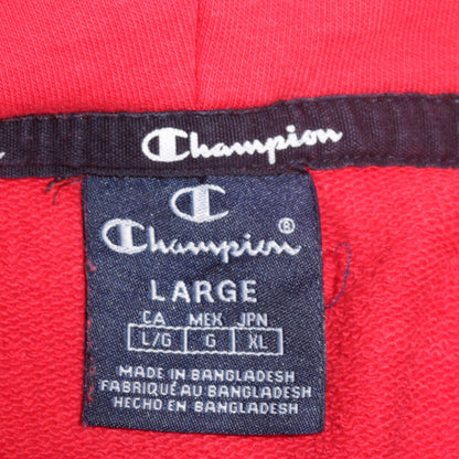 Mens UK Size L Champion Red Pullover Hoodie