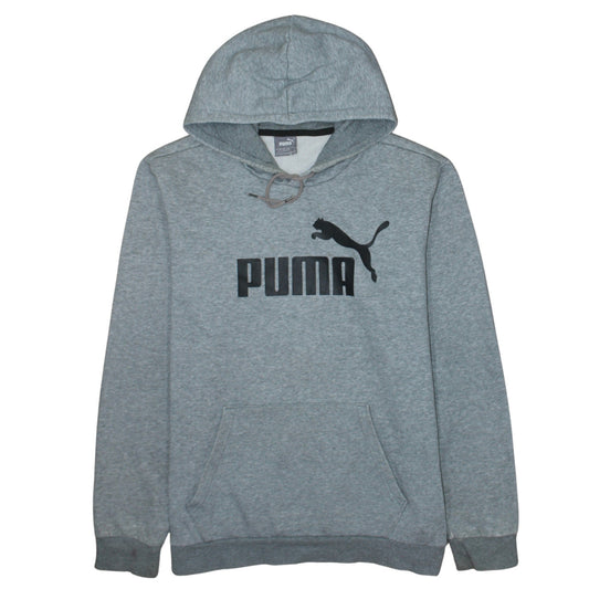 Mens UK Size L PUMA Grey Pullover Hoodie