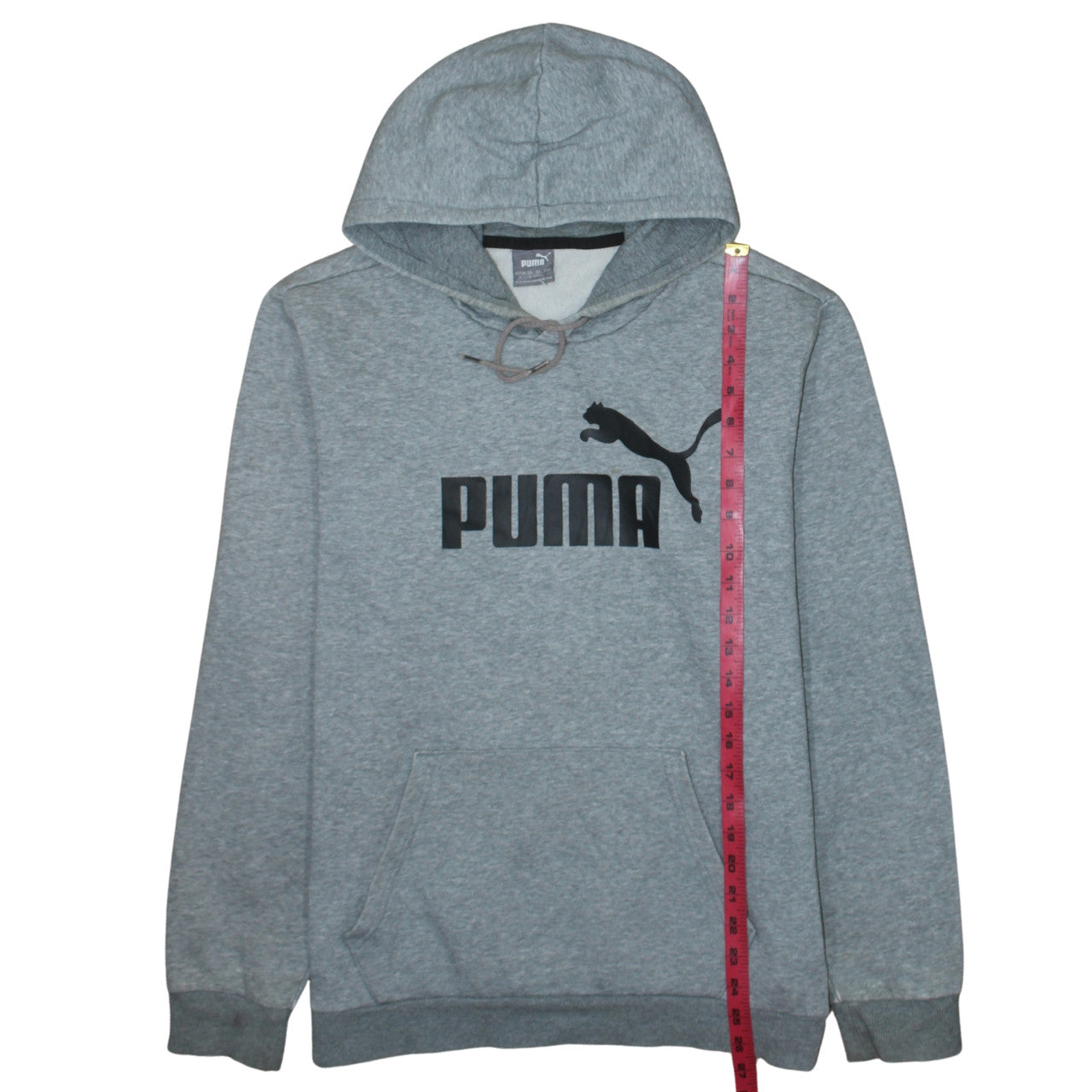 Mens UK Size L PUMA Grey Pullover Hoodie