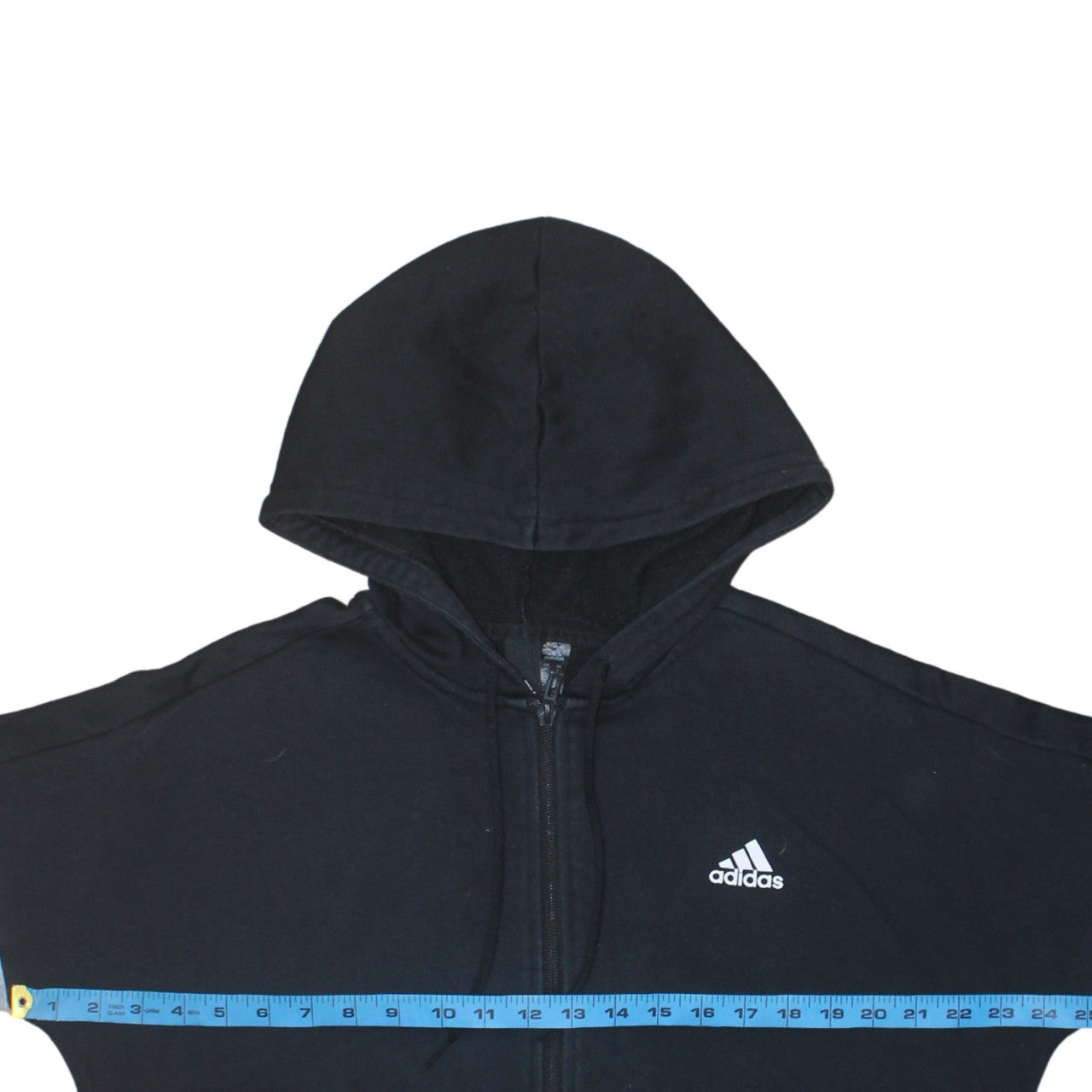 Womens UK Size 18 adidas Black Full Zip Hoodie