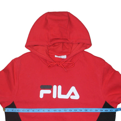 Mens UK Size L FILA Red Pullover Hoodie