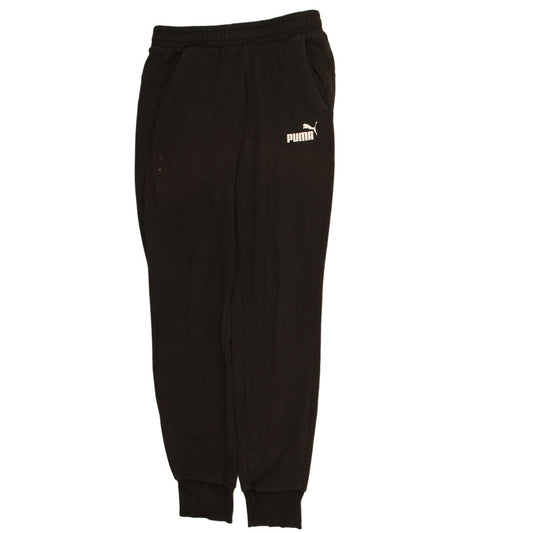 Mens UK Size M PUMA Regular Fit Jogger Black Trousers