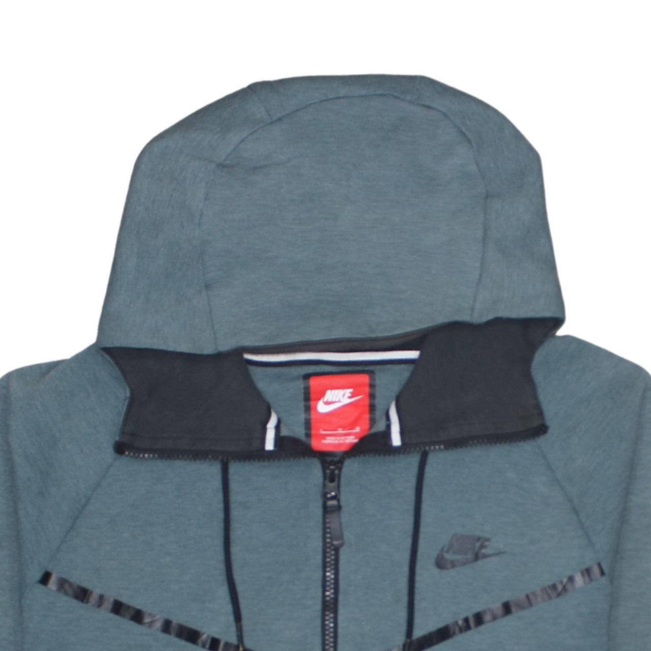 Mens UK Size L Nike Green Full Zip Hoodie