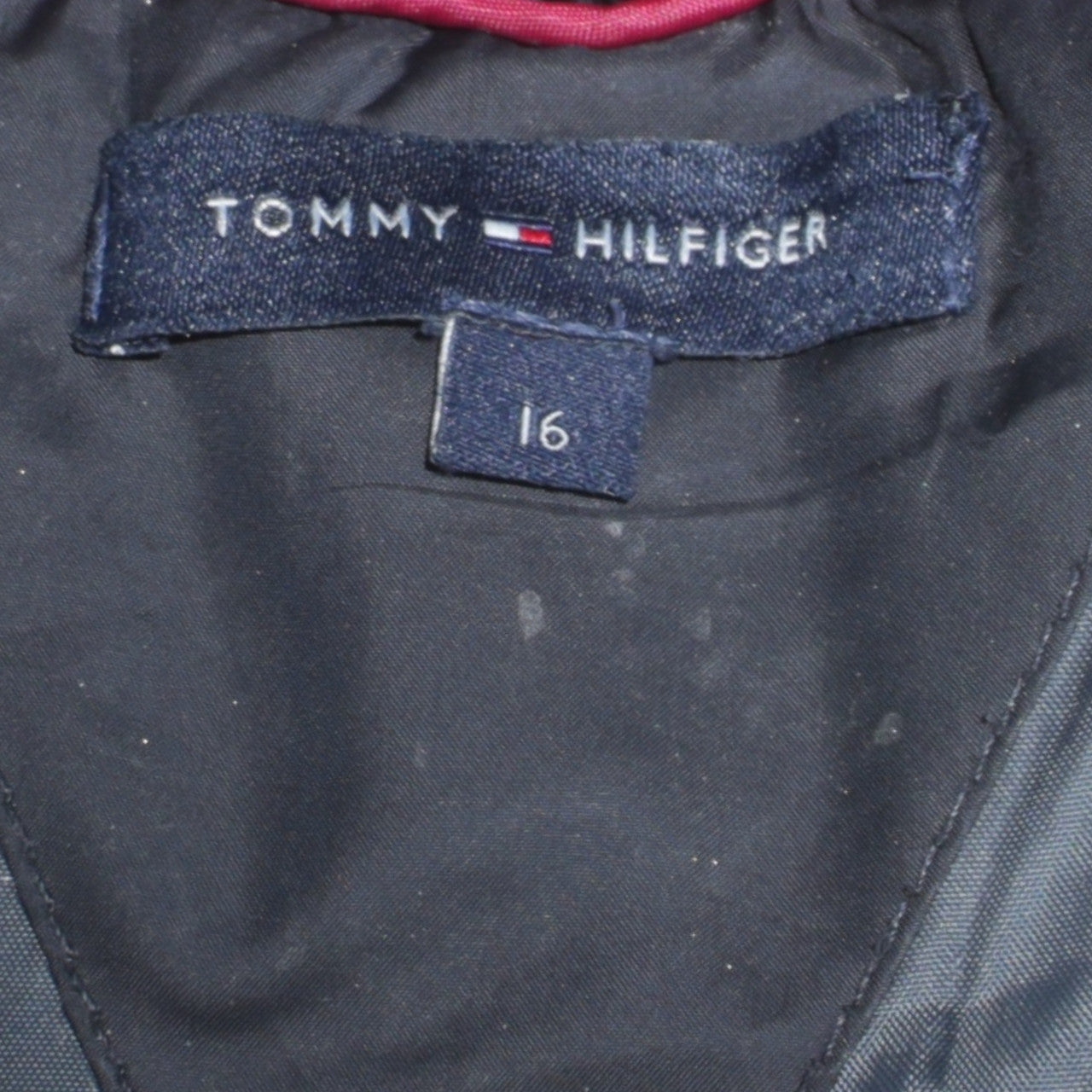 Womens UK Size 16 Tommy Hilfiger Black Puffer Jacket