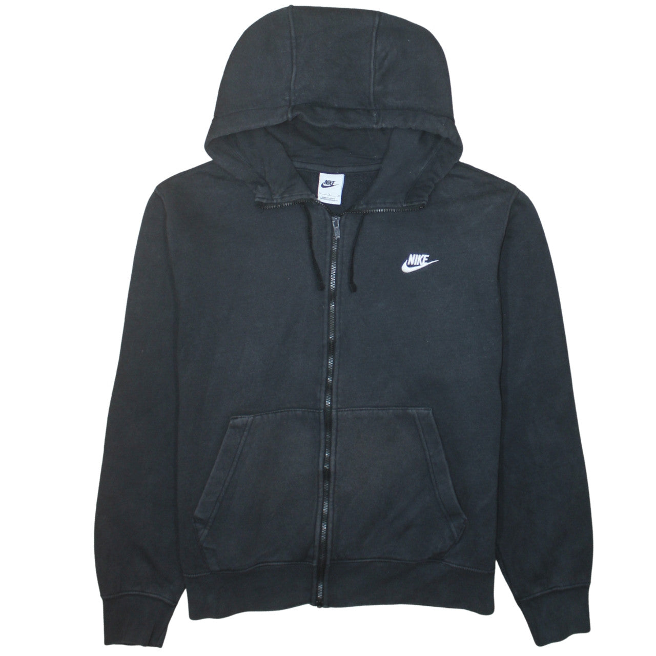 Womens UK Size L Nike Black Full Zip Hoodie