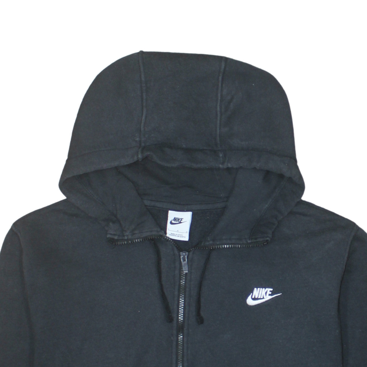 Womens UK Size L Nike Black Full Zip Hoodie